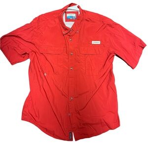 Magellan Outdoors Men's Laguna Madre Solid Short Sleeve Fishing Shirt LARGE